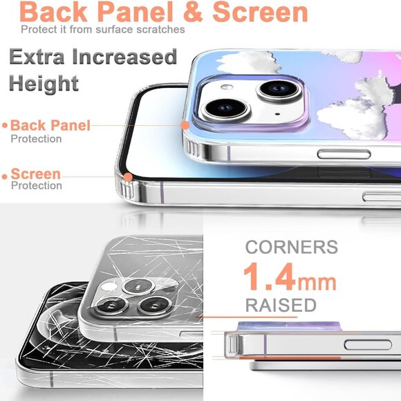 Iphone 16 15 14 13 12 Dreamy Holographic Cloud Phone Case - Picture 8 of 10